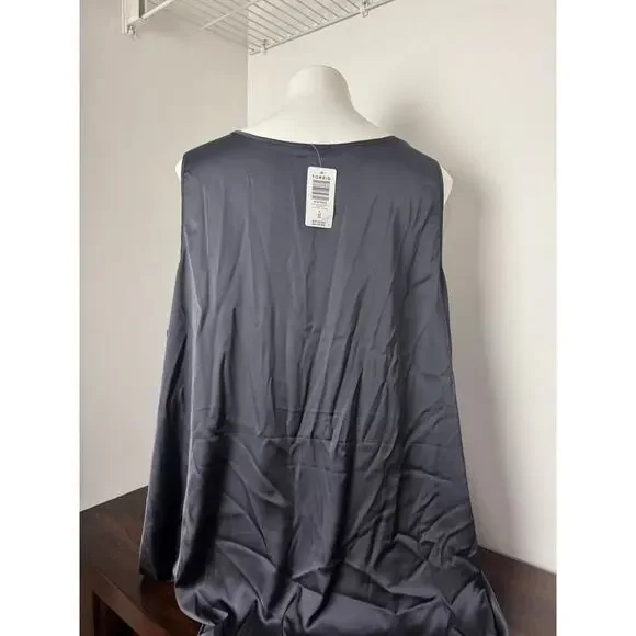 Torrid Gray Satin Cowl Neck Tank Size 4X, NWT - Picture 10 of 13